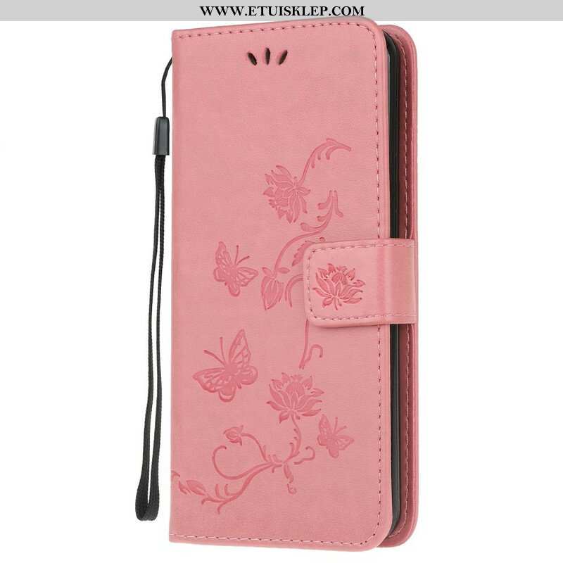 Etui Folio do Poco M3 Motyle I Kwiaty